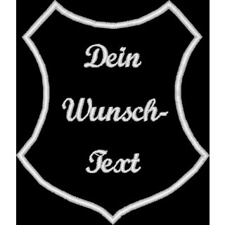 Wappen mit Wunschtext 8x9 cm
