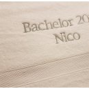 Badetuch Bachelor/Abschluss/Abi mit Namen bestickt