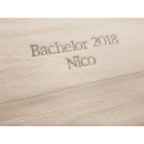 Badetuch Bachelor/Abschluss mit Namen bestickt